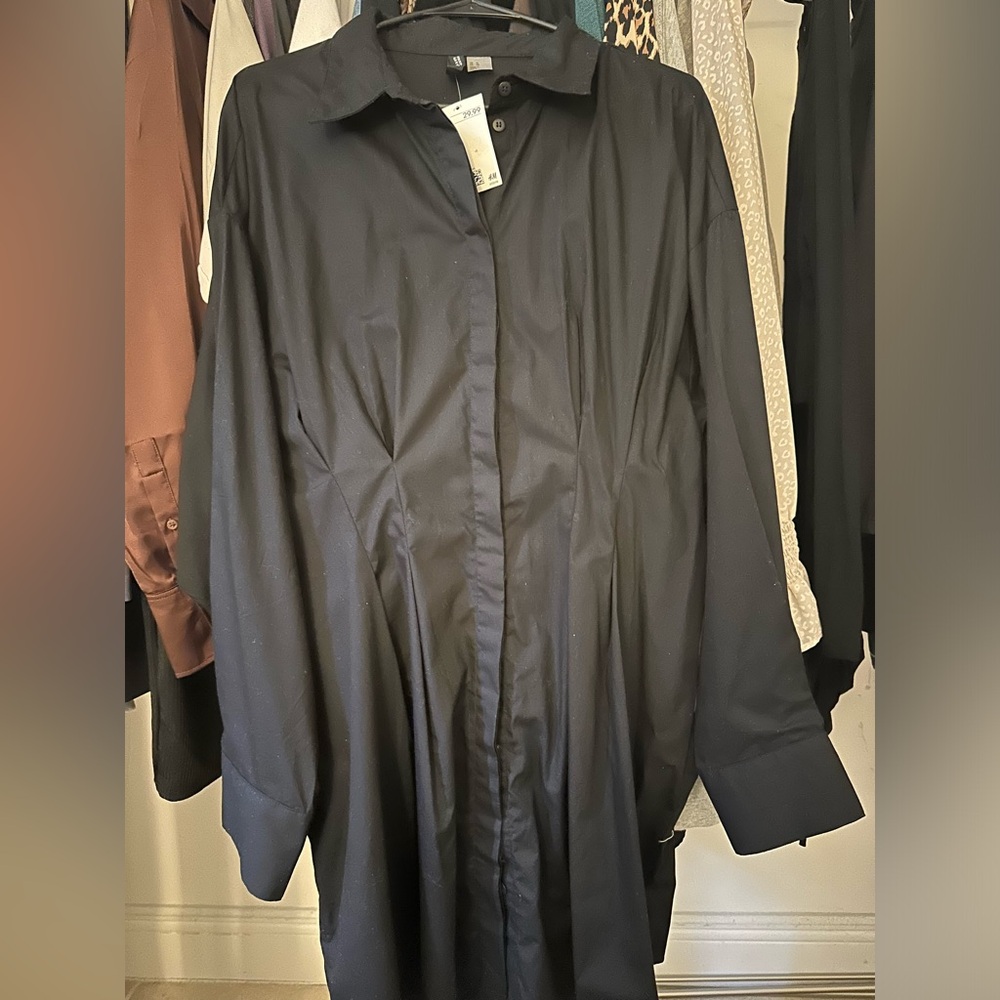 hm divided cinched waist dress